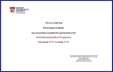 Programme Completion Certificate