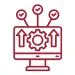Graphic representation of interconnected AI workflow elements, data nodes, and strategic planning icons, symbolizing end-to-end AI capability development and enterprise implementation