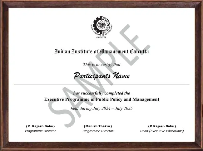 Programme Certificate