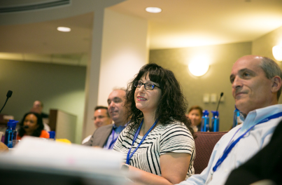 Three images depicting networking event