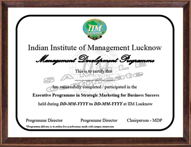 Programme Certificate