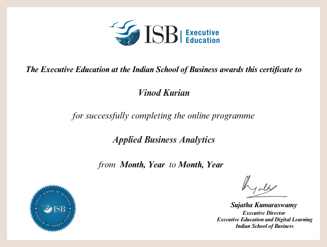 Programme Certificate