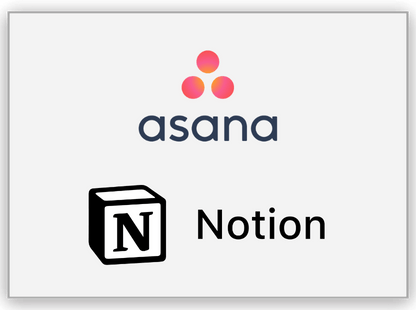 Asana and Notion logos used in the ISB Online Product Management Programme to teach product roadmapping and planning skills.