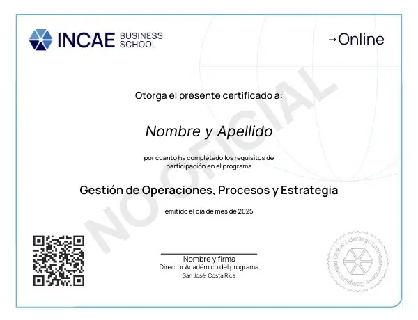 INCAE-GOP - Certificado   - SEO