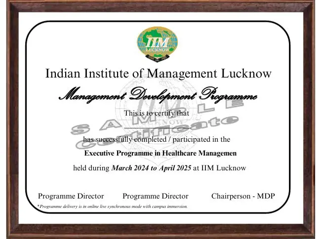 Executive Programme in Healthcare Management Certificate