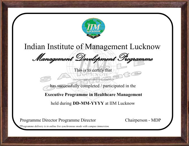 Executive Programme in Healthcare Management Certificate