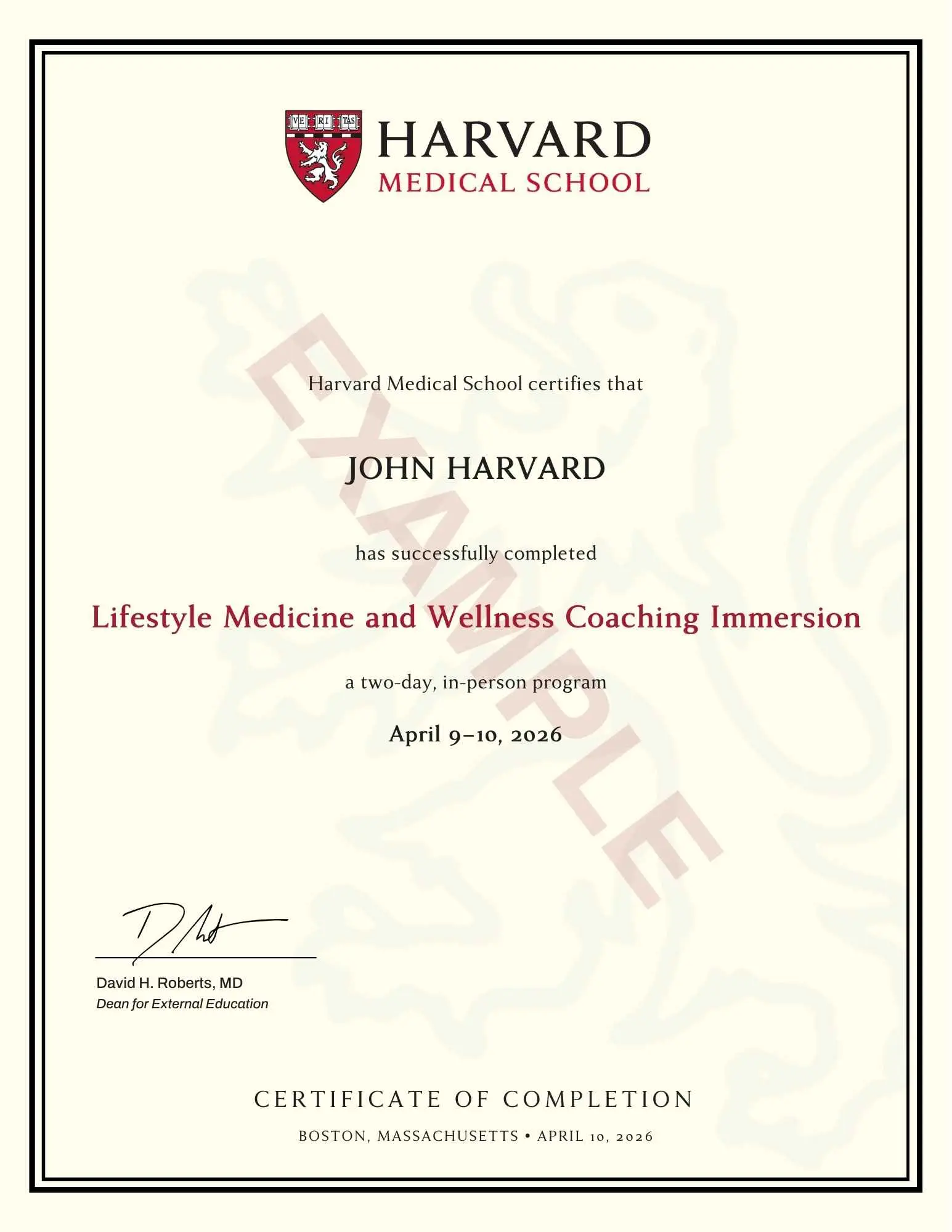 Image to depict sample of the program certificate 