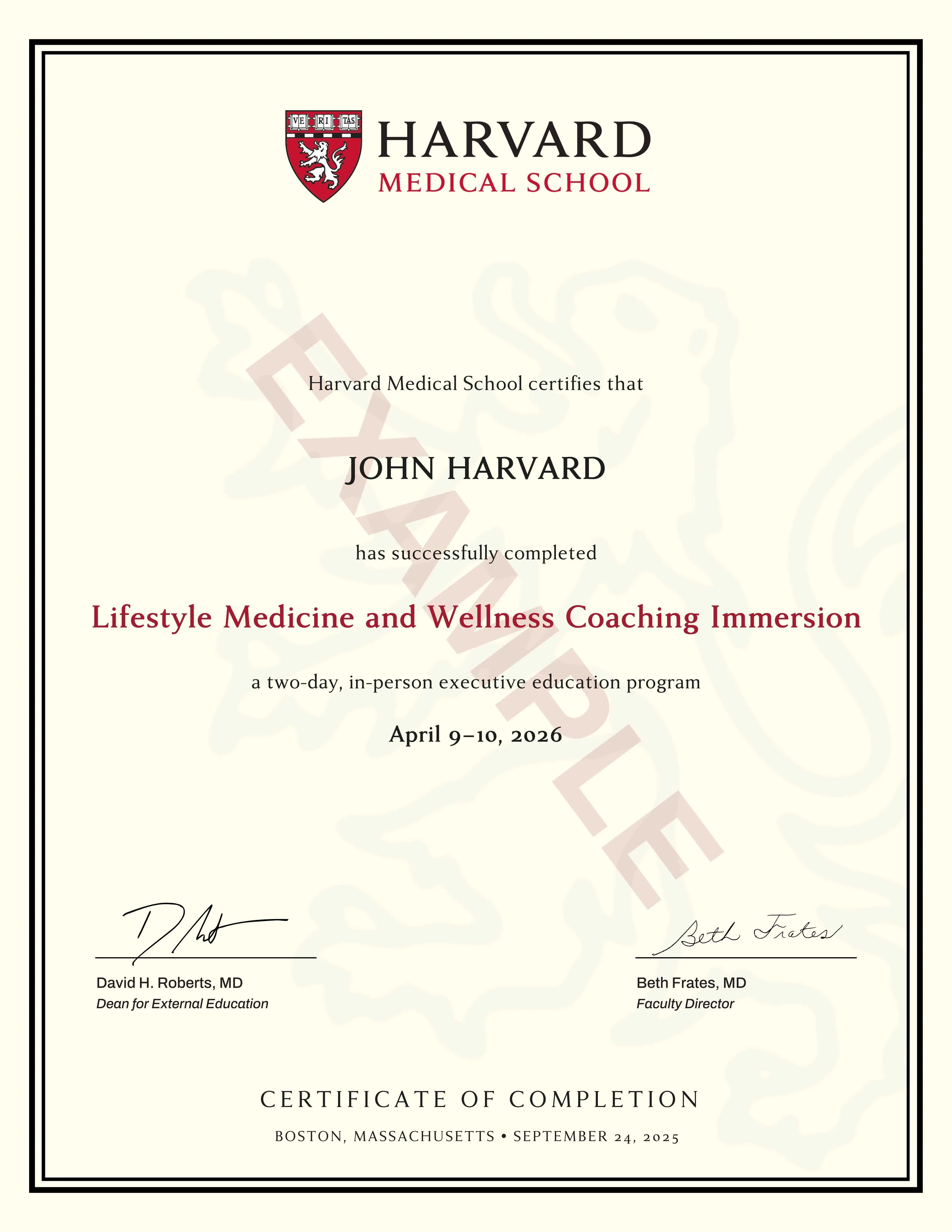 Image to depict sample of the program certificate