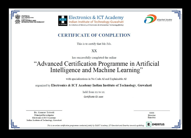 LP - IITG AIML - Programme Certificate - IITG Certificate