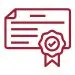Graphic representation of a certificate with a seal and ribbon, symbolizing professional recognition and continuing education achievement