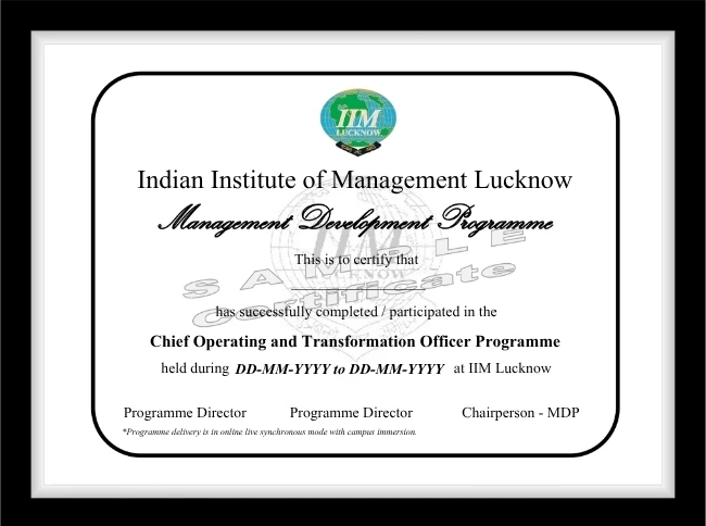 Programme Certification by IIM Lucknow