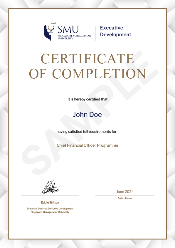 Programme Completion Certificate