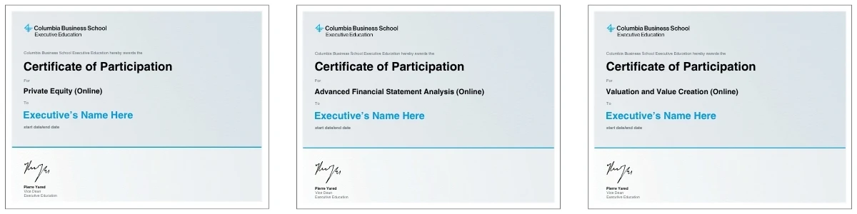Example image of certificate that will be awarded once you successfully complete the program