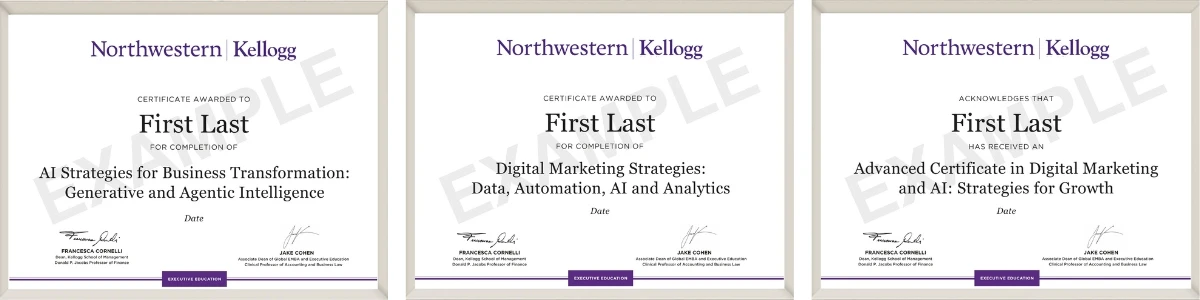 Example image of certificate that will be awarded once you successfully complete the course