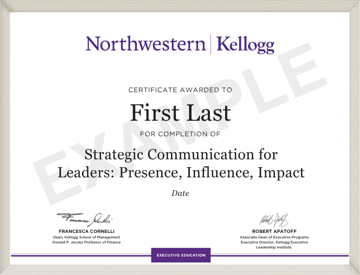 Example image of certificate that will be awarded once you successfully complete the program