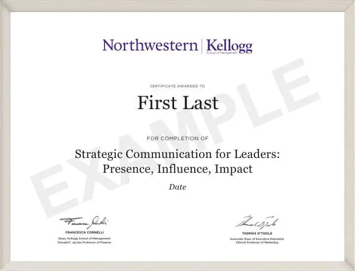 Example image of certificate that will be awarded once you successfully complete the program