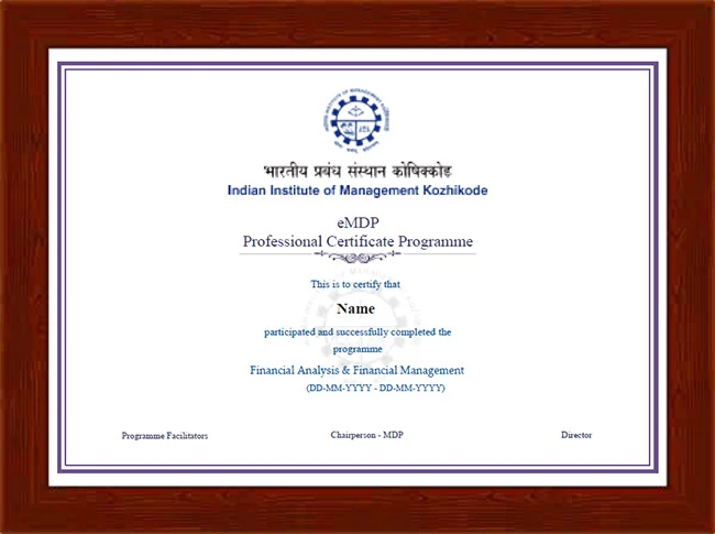 Programme Certificate