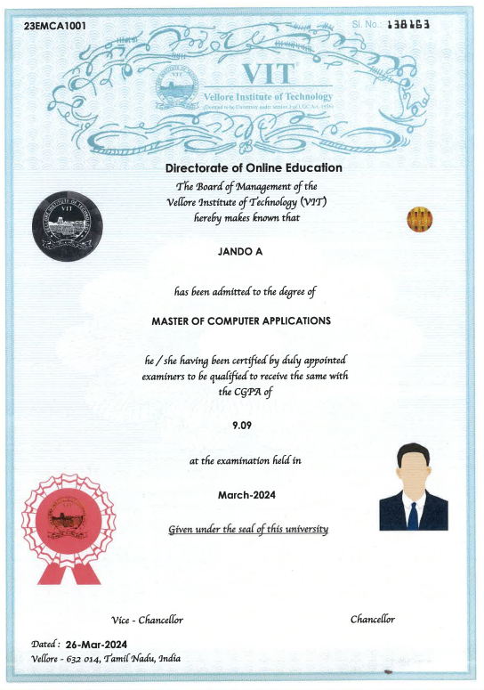 Industry-recognized Degree Certificate