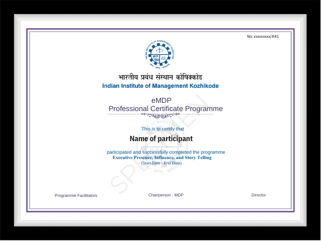 Programme Certificate