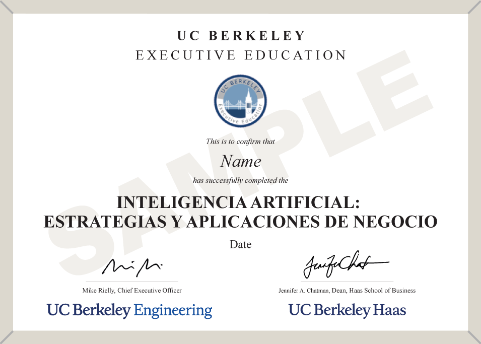 Example image of certificate that will be awarded after successful completion of this program