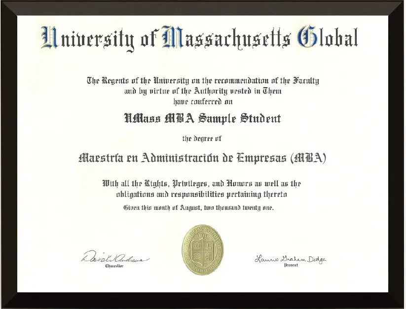 Título de MBA de UMass Global