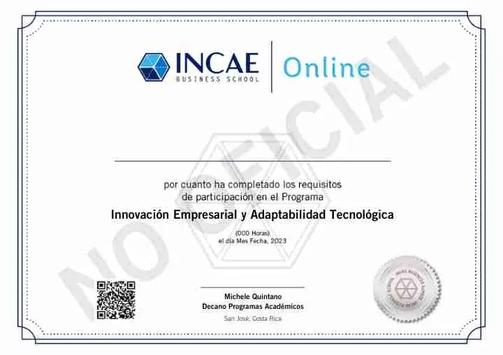 INCAE-ITC - Certificado 