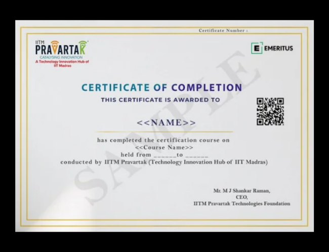 AI Transformation Certification Offered by IITM Pravartak