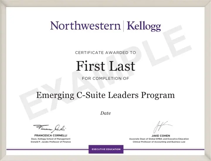 Example image of certificate that will be awarded once you successfully complete the program