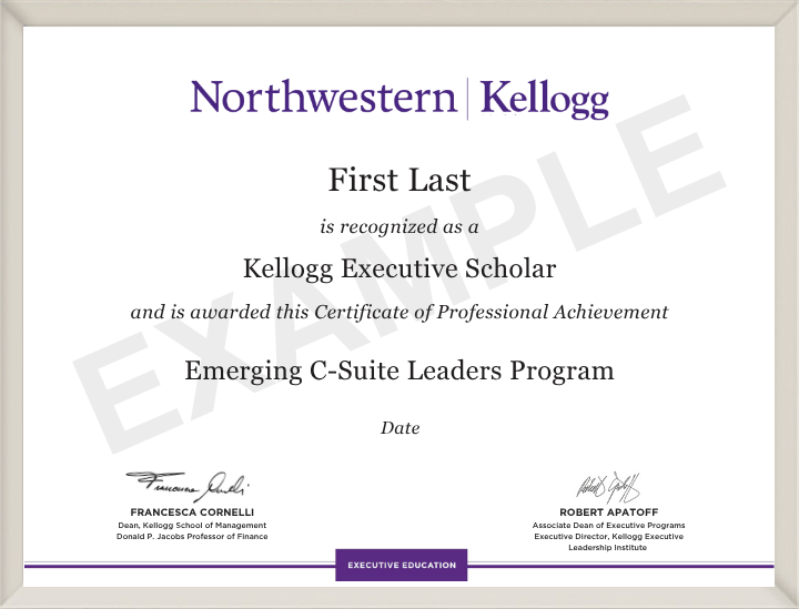 Example image of certificate that will be awarded once you successfully complete the program