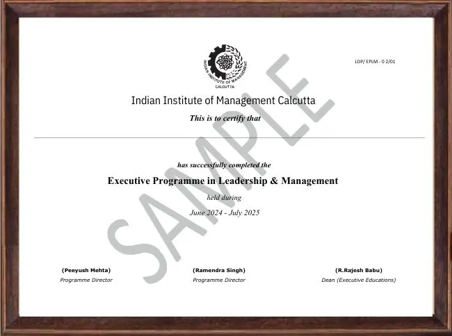 Executive Programme in Leadership & Management Certificate
