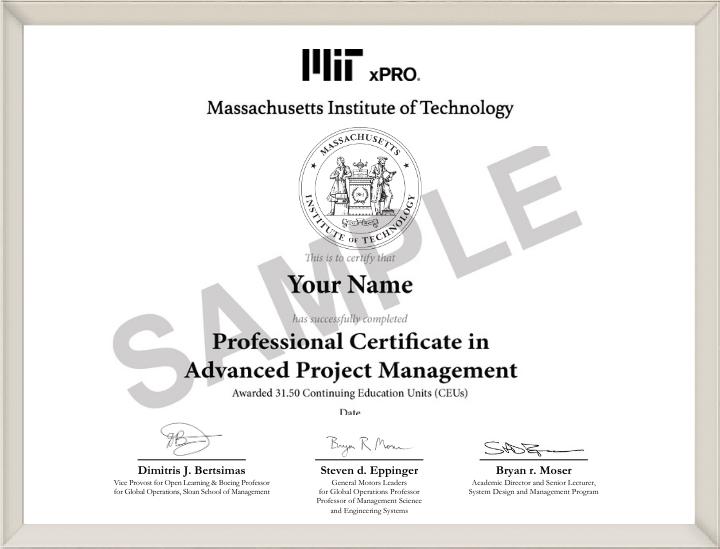 professional development certificate in project management
