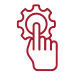 Graphic representation of practical learning activities and live online interaction, symbolizing hands-on practice with instructor guidance and Q&A sessions