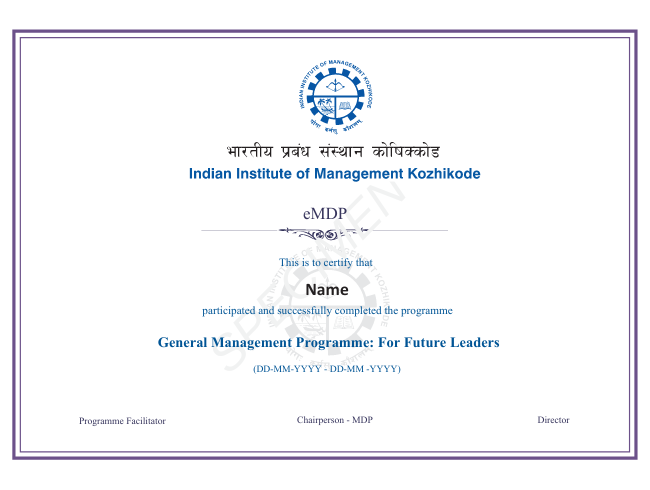 Programme Certificate