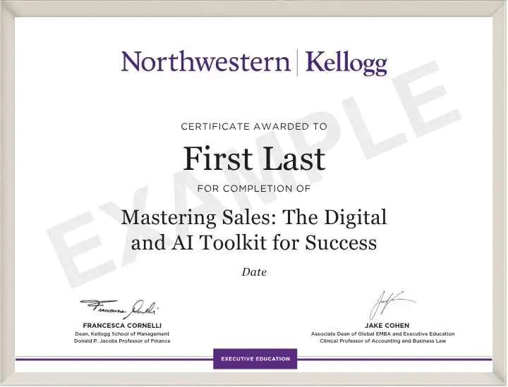 Image to depict sample of the program certificate 