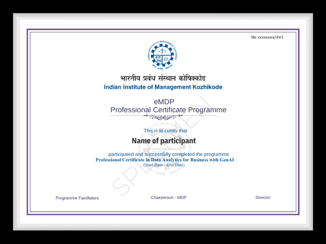 What Data Analytics Certificate Will You Receive from IIM Kozhikode?