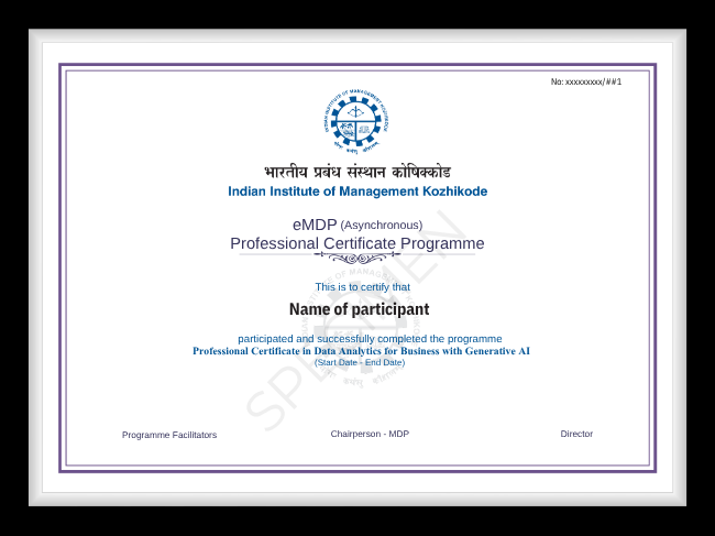 What Data Analytics Certificate Will You Receive from IIM Kozhikode?