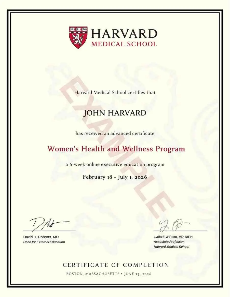 Example image of certificate that will be awarded once you successfully complete the course