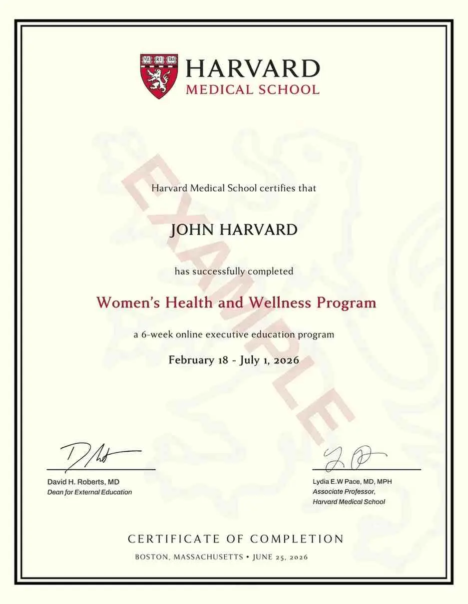 Example image of certificate that will be awarded once you successfully complete the course