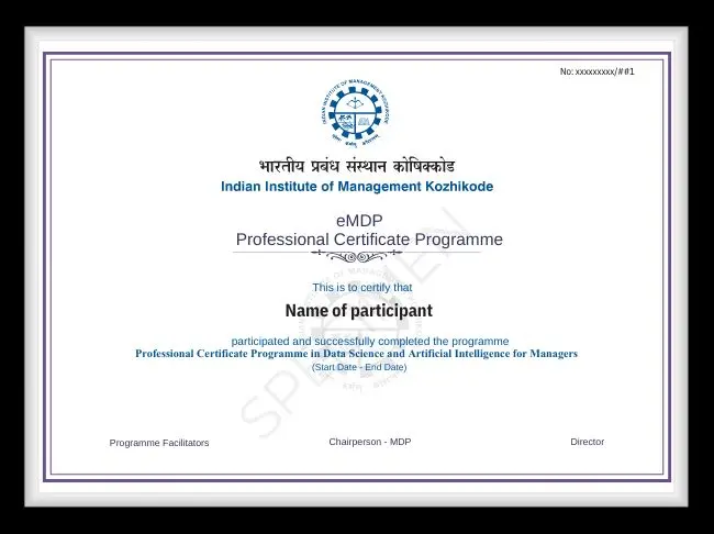 Programme Certificate