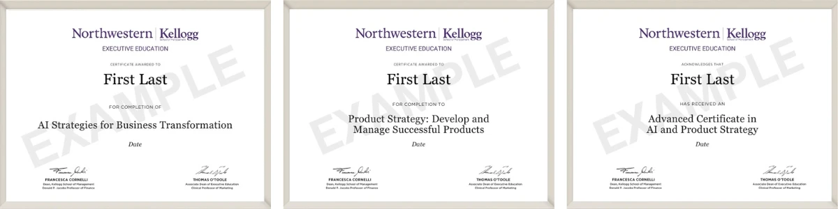 Advanced Certificate in AI and Product Strategy Kellogg Executive Advanced Certificate in AI and Product Strategy Kellogg Executive
