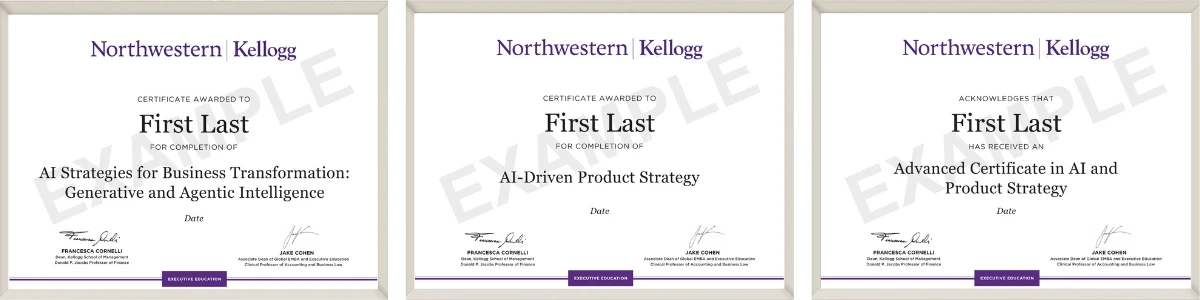 Example image of certificate that will be awarded upon successful completion of the program