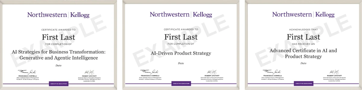 Example image of certificate that will be awarded upon successful completion of the program