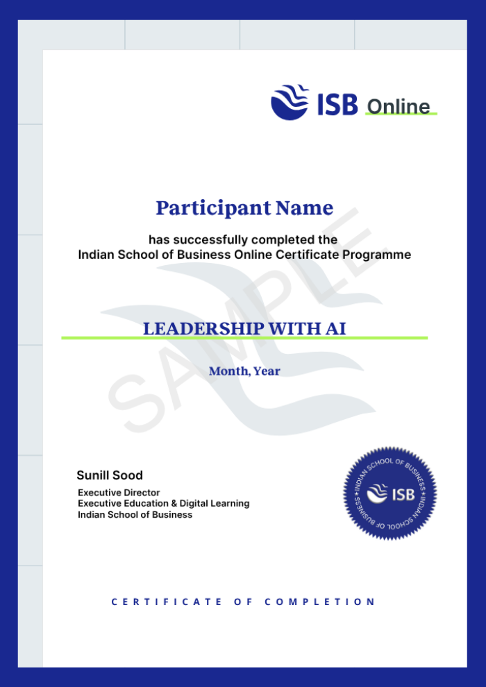 Celebrate Your Achievement with an ISB Online Certificate