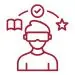 Graphic representation of interactive exercises, project assignments, and progress indicators, symbolizing practical learning through hands-on activities and real-world scenarios