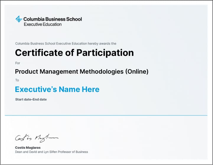 Columbia Business School Product Management Methodologies | Online