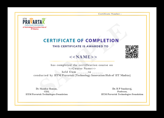 IITM Pravartak CTAIO Certificate