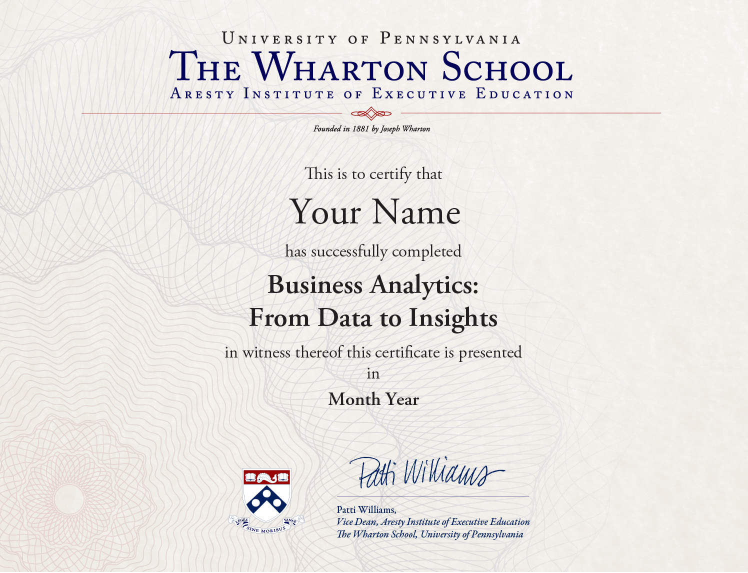 Earn a Certificate from Wharton