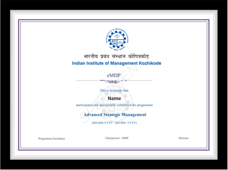 Programme Certificate