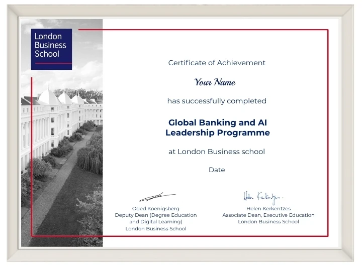 Example image of certificate of participation that will be awarded upon completion of the program