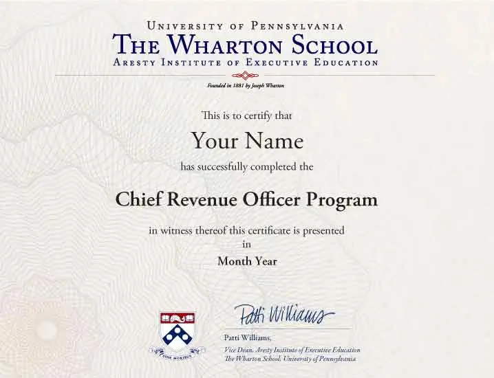 Image to depict sample of the program certificate 